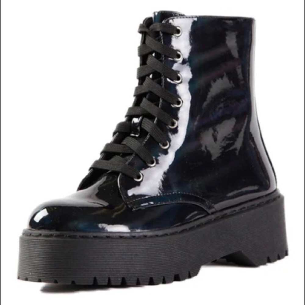 Euphoria Midnight Holo Combat Boots (Iheartraves)
